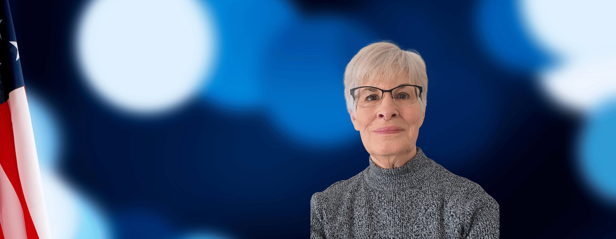 Rev. Anne Hartupee on abstracr background