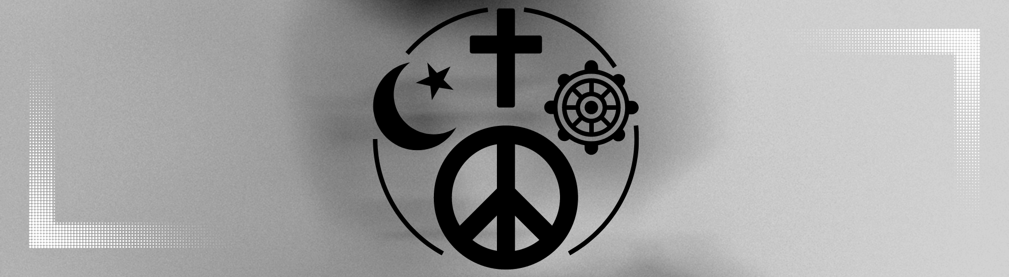 Different Religion Icons on abstract background