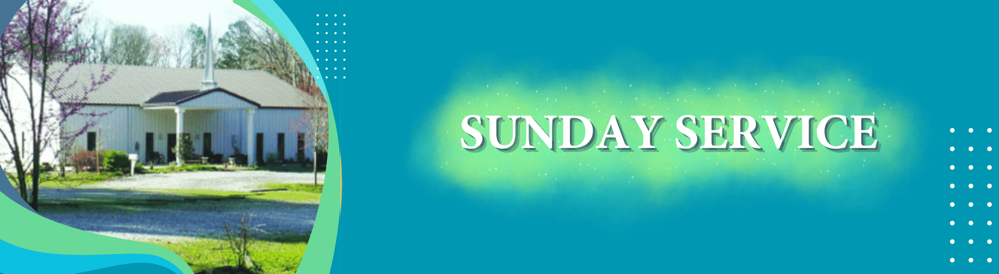 Church on abstract background