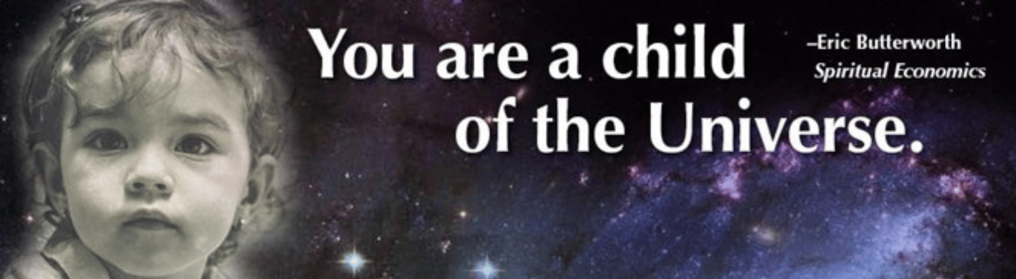 Child's face against night sky background